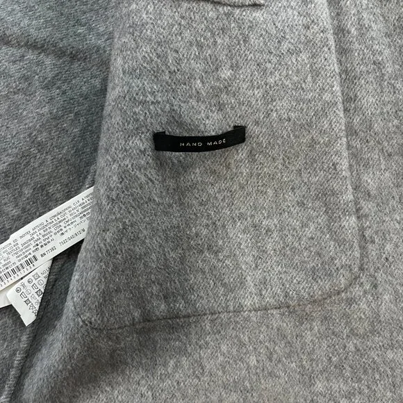 Zara Woman Gray Wool Blend Oversize Handmade Jacket | Size M - Picture 5 of 7